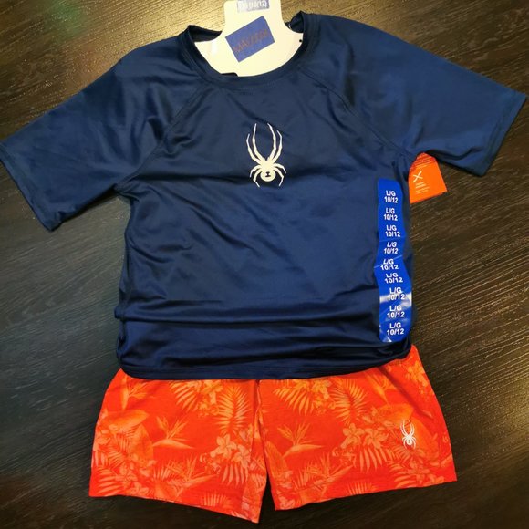 Spyder Boys Shirt and Shorts Swim Wear - Picture 2 of 2